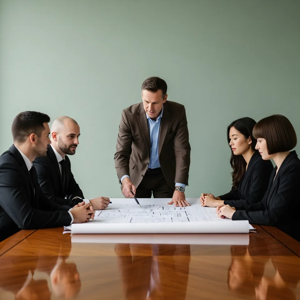 Equipe analisando alternativas