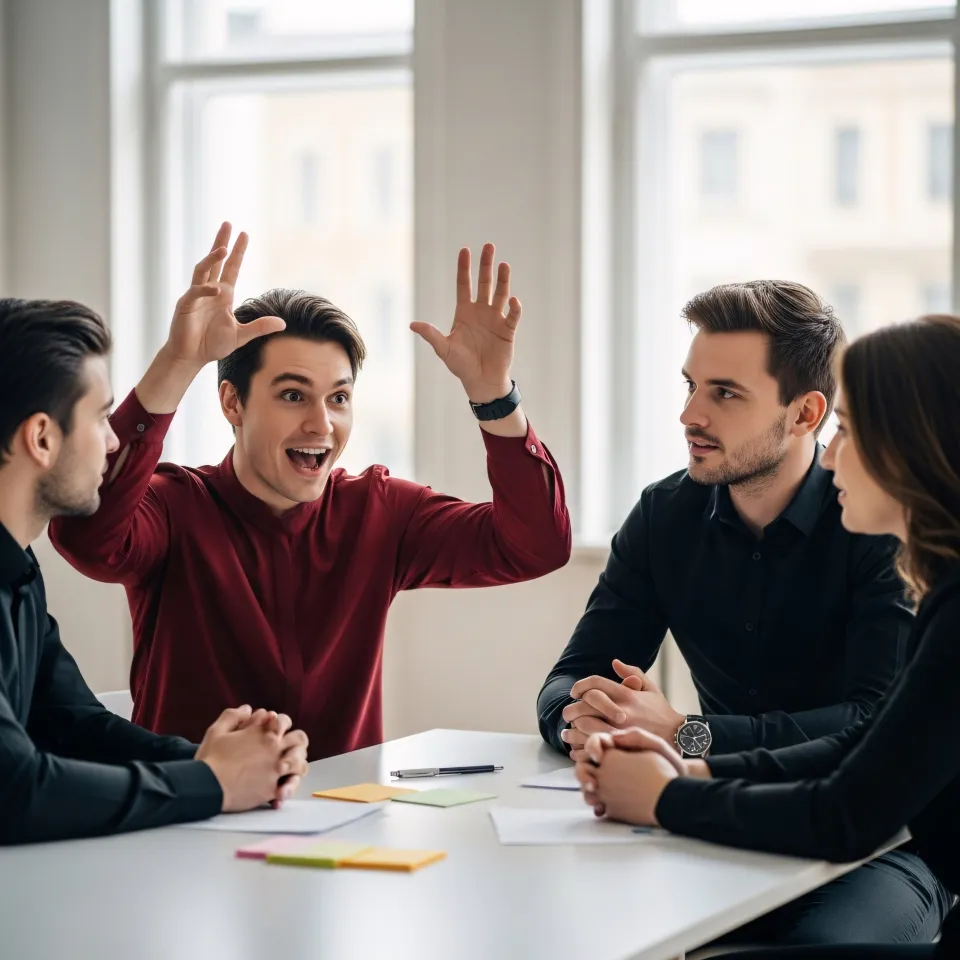 Equipe de consultores reunidos